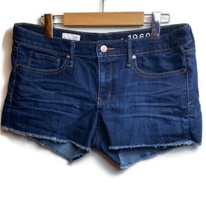 Gap 1969 Summer Indigo Dye Denim Summer Cut-Offs Shorts size 29